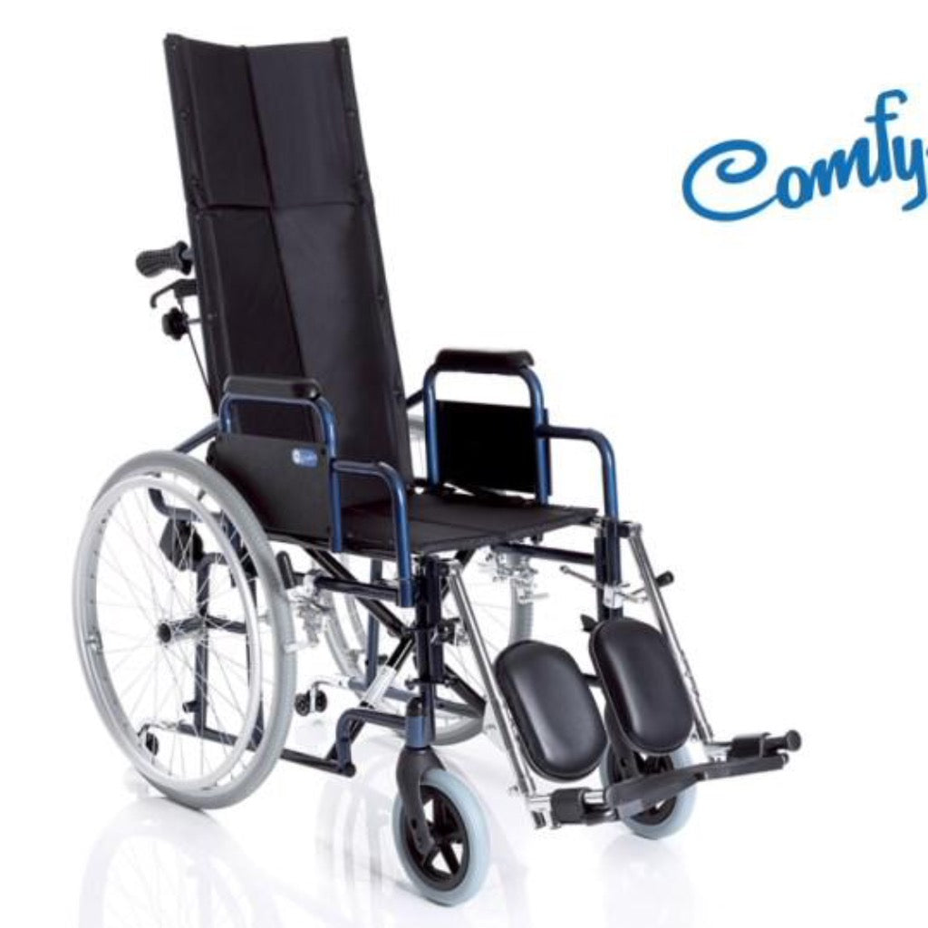 FOLDING WHEELCHAIR WITH RECLINING BACKREST