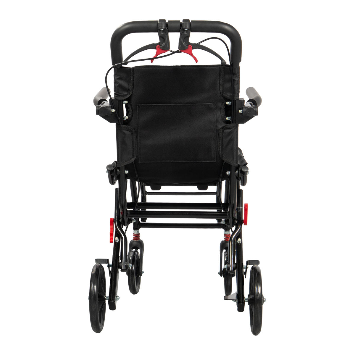 I-Travel wheelchair – back view with attendant brakes