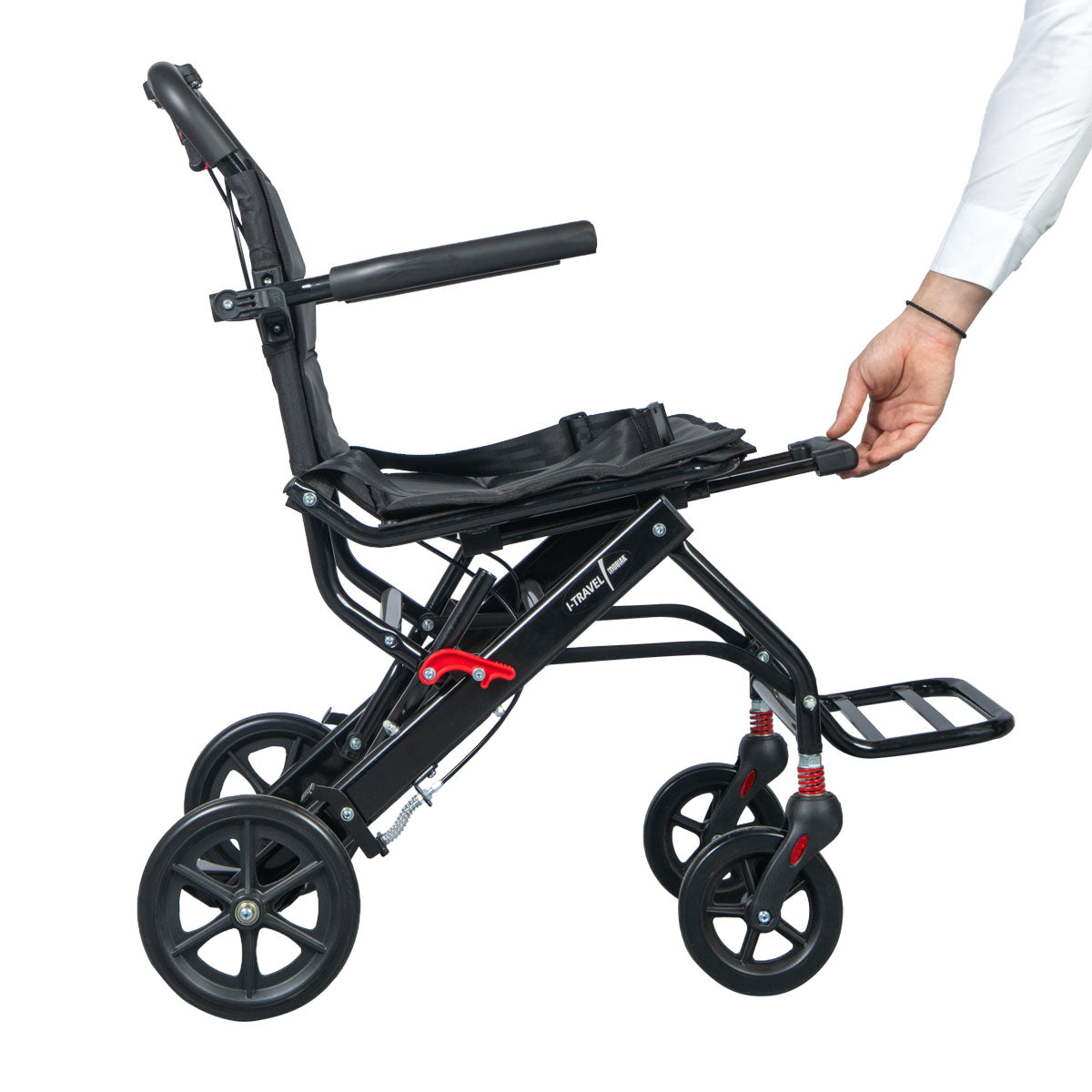 I-Travel wheelchair – folding the seat