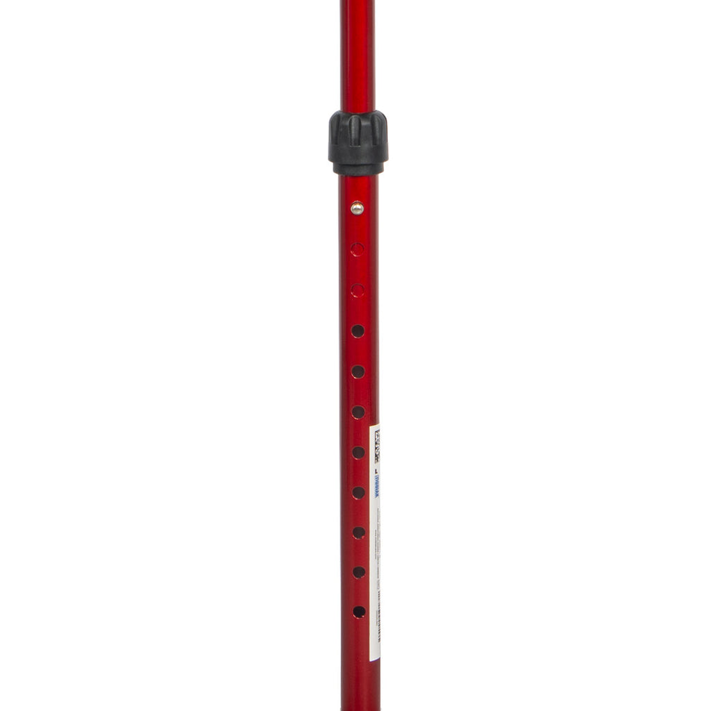 Premium Four-Leg Red Cane with Closed Handle