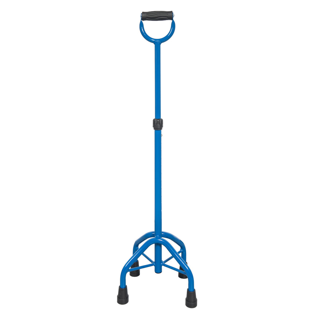 Premium Four-Leg Blue Cane with Closed Handle