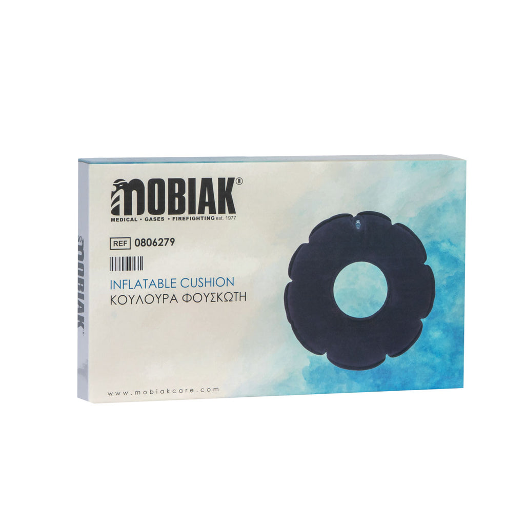 Inflatable Cushion Blue with Hole & Hand Pump