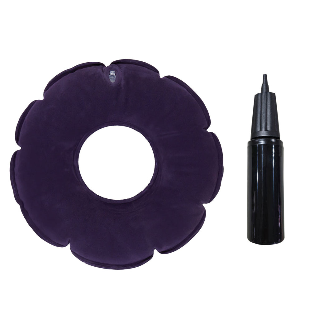 Inflatable Cushion Blue with Hole & Hand Pump