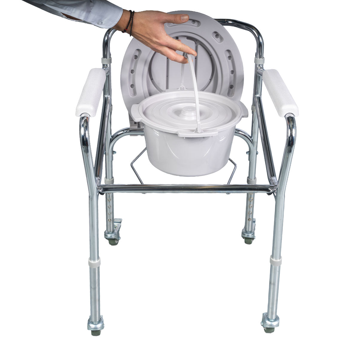 WHEELED FOLDING TOILET