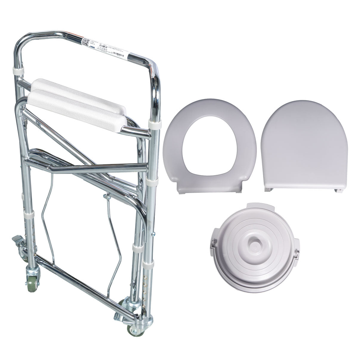 WHEELED FOLDING TOILET