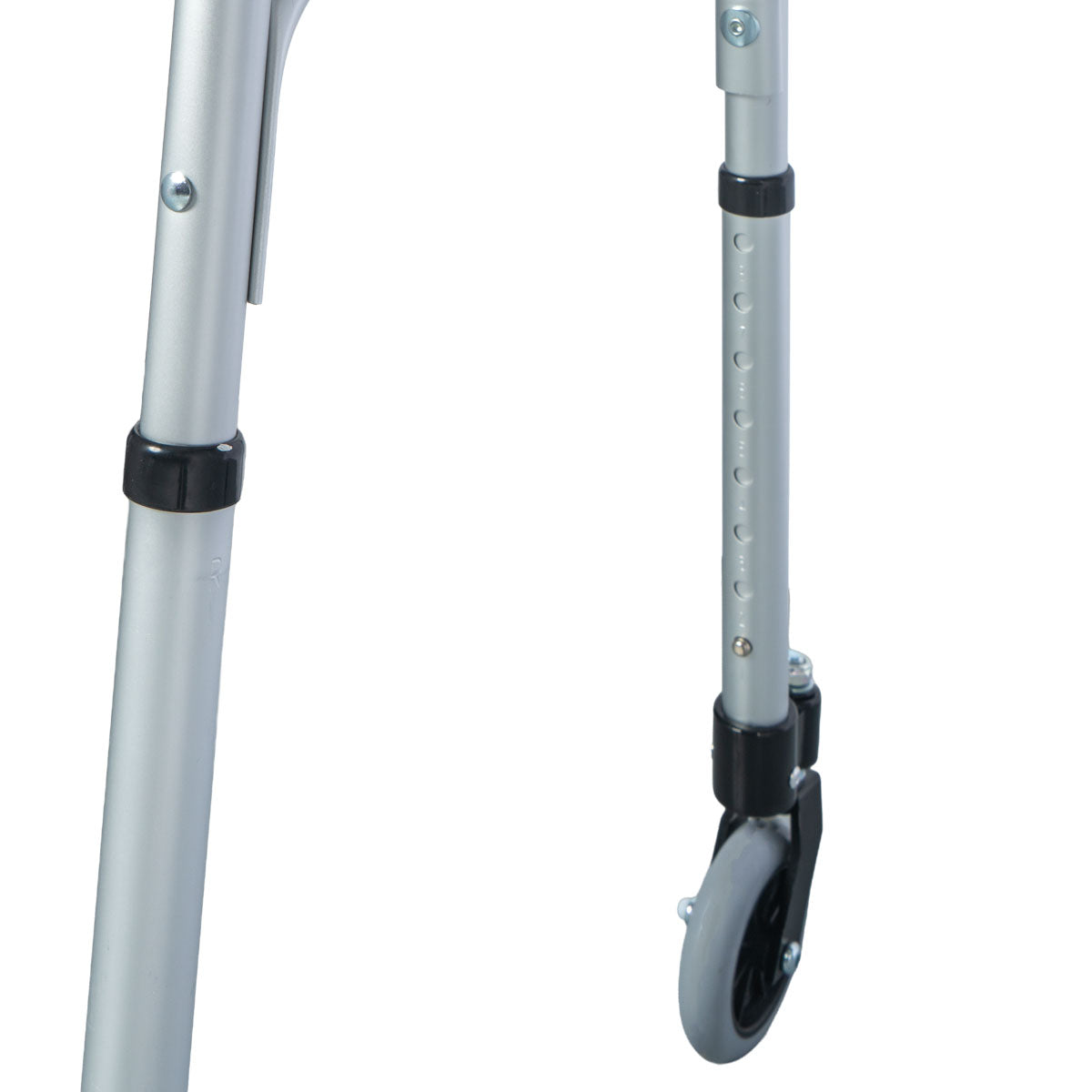 Walker height adjustment and front castor
