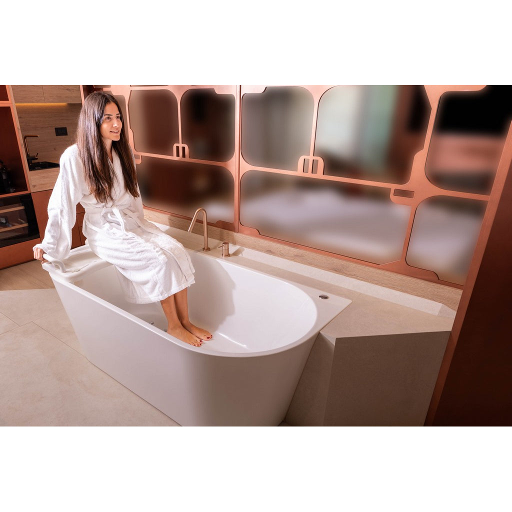 Adjustable Bathtub Board with Rotating Base