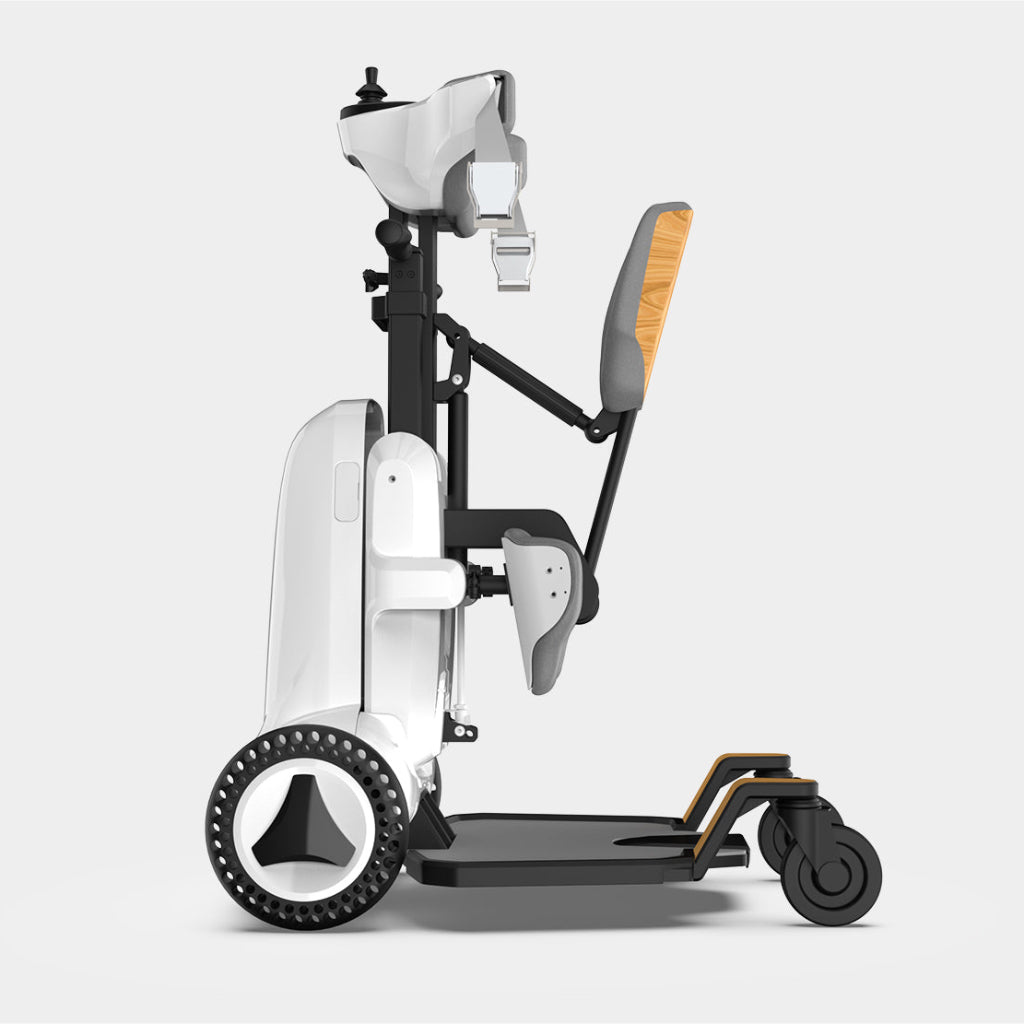 Modern electric scooter with a white background