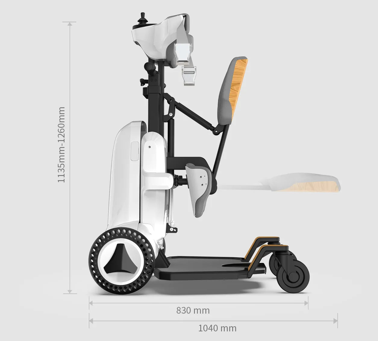 XZ-Droid Smart standing wheelchair dimensions