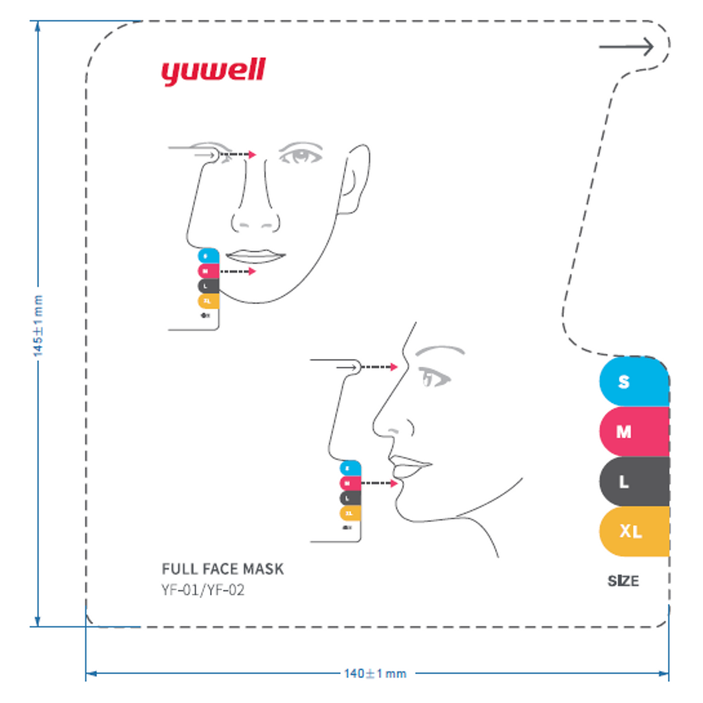 Full Face Mask YF-03 Medium Yuwell