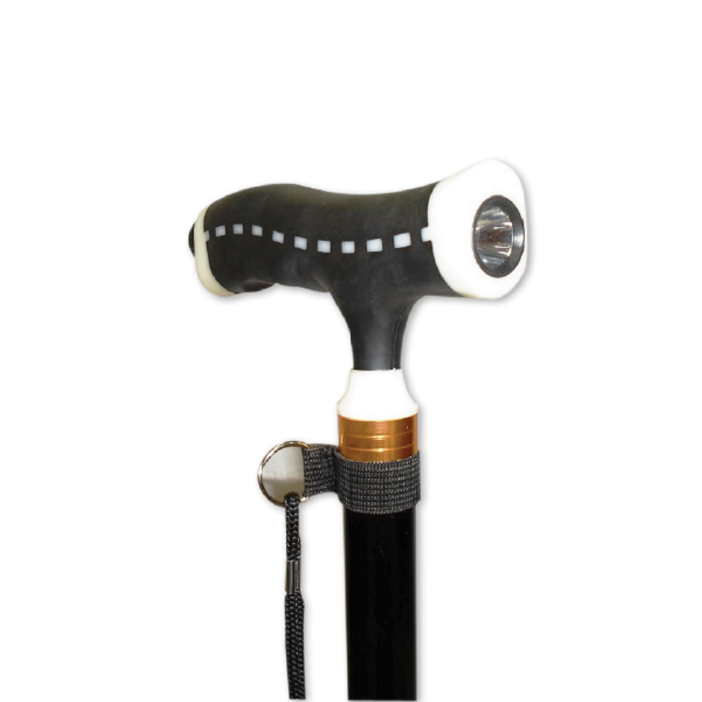 Adjustable Stick with Self-Stand Ferrule & Light