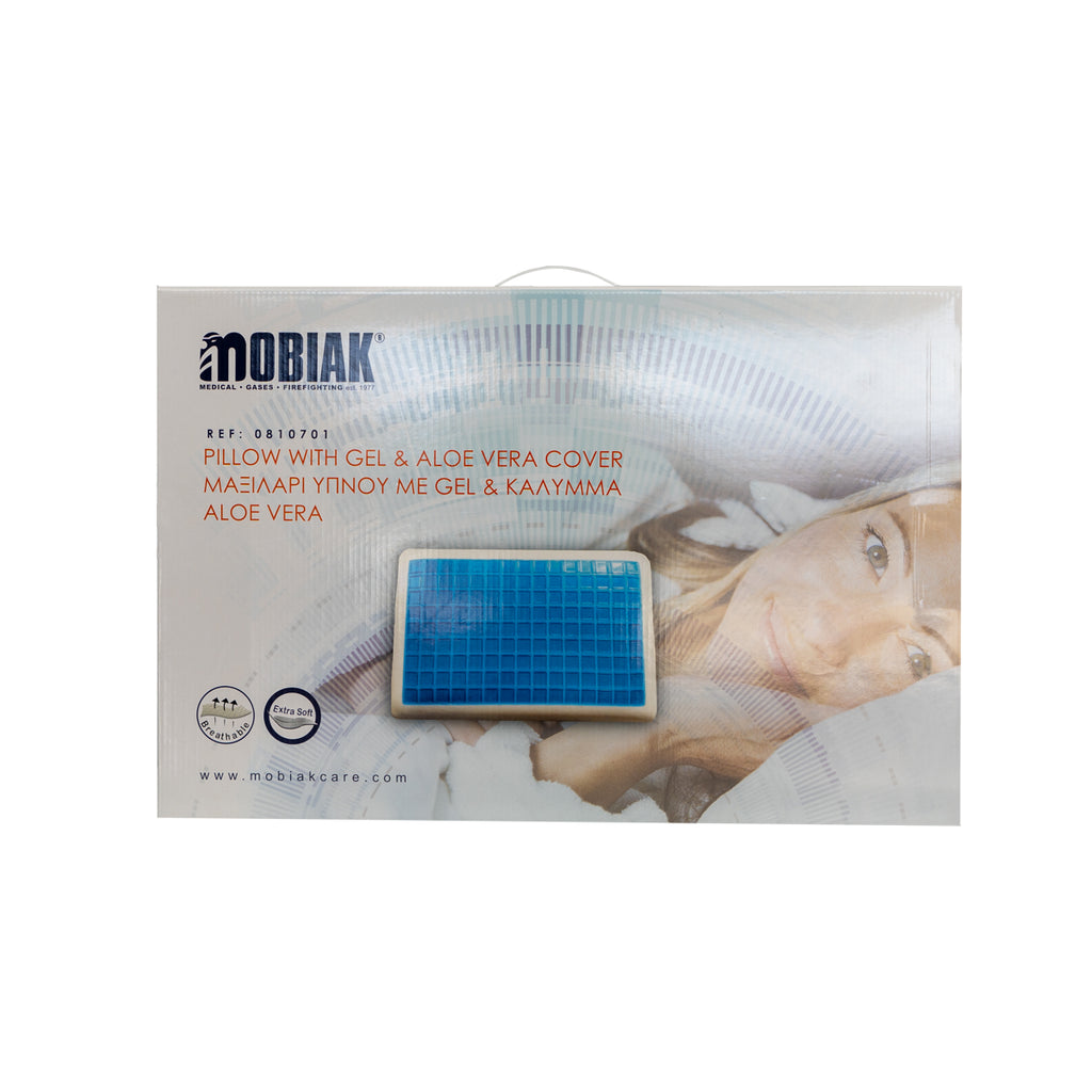 Pillow with Gel & Memory Foam "Aloe Vera " (60cm x 40cm x 12cm)