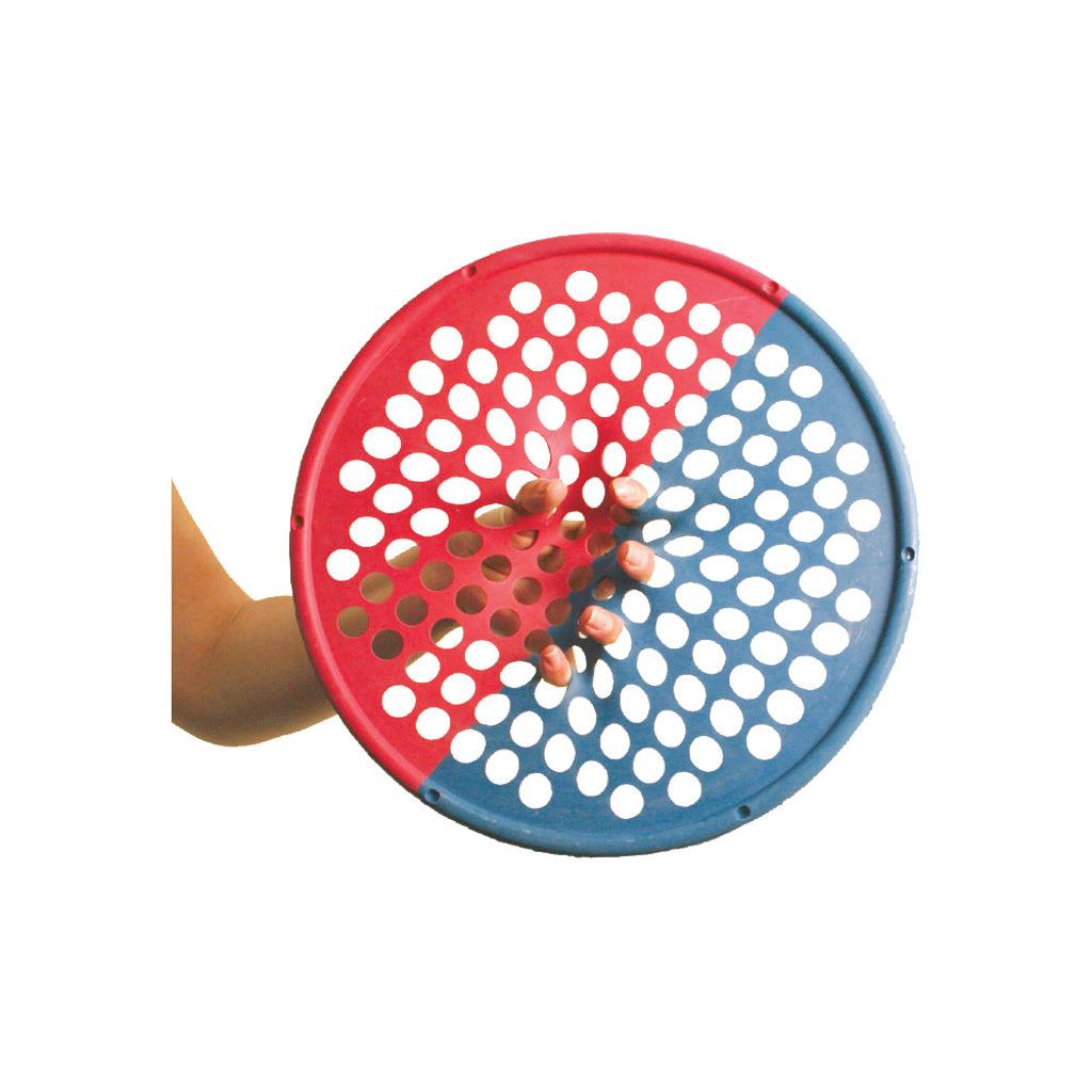 CanDo® Hand Exercise Web - Low Powder - 35cm Diameter - multi-resistance, Red/Blue