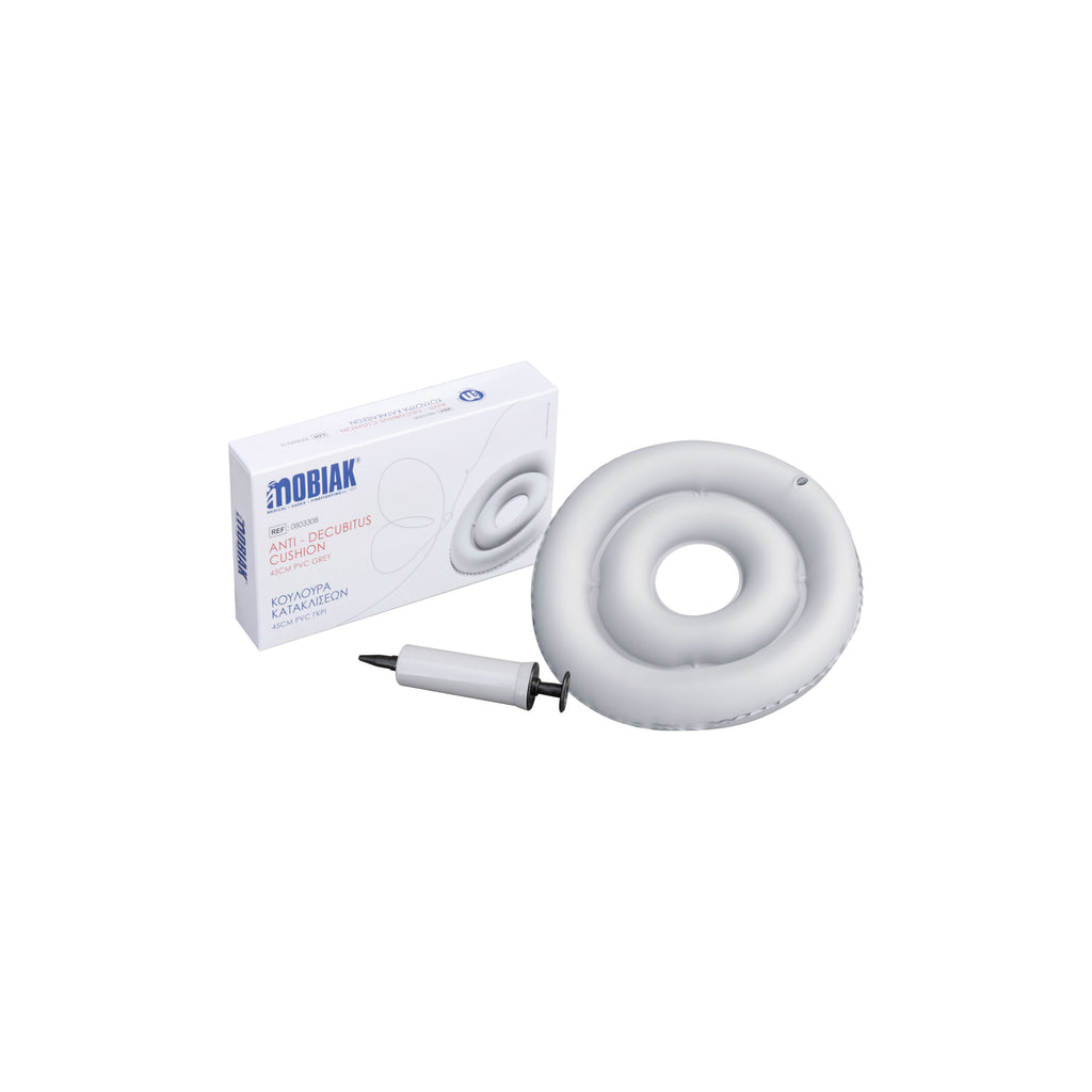 Anti-Decubitus Cushion with Hole 45cm PVC Grey