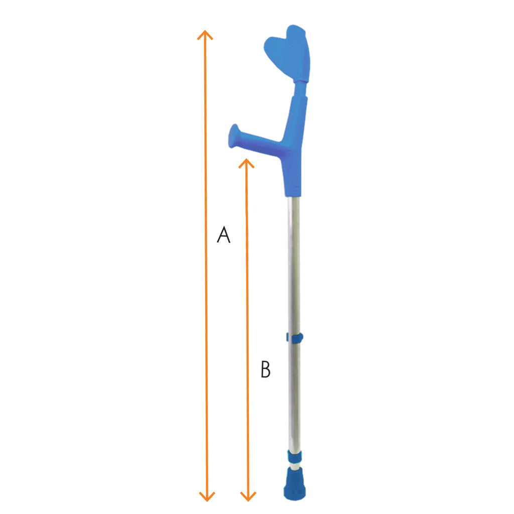 Child Forearm Crutch Blue, Fixed Handle
