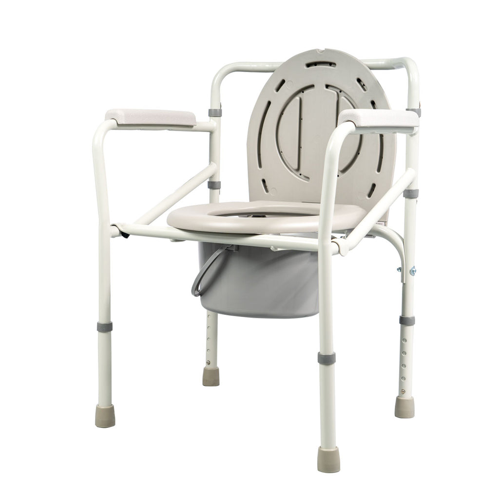 Foldable Commode Chair Beige
