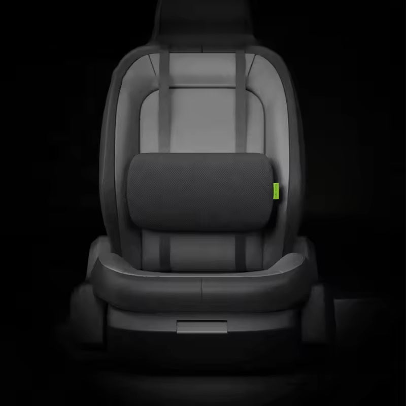 Memory foam car lumbar support cushion with elastic strap