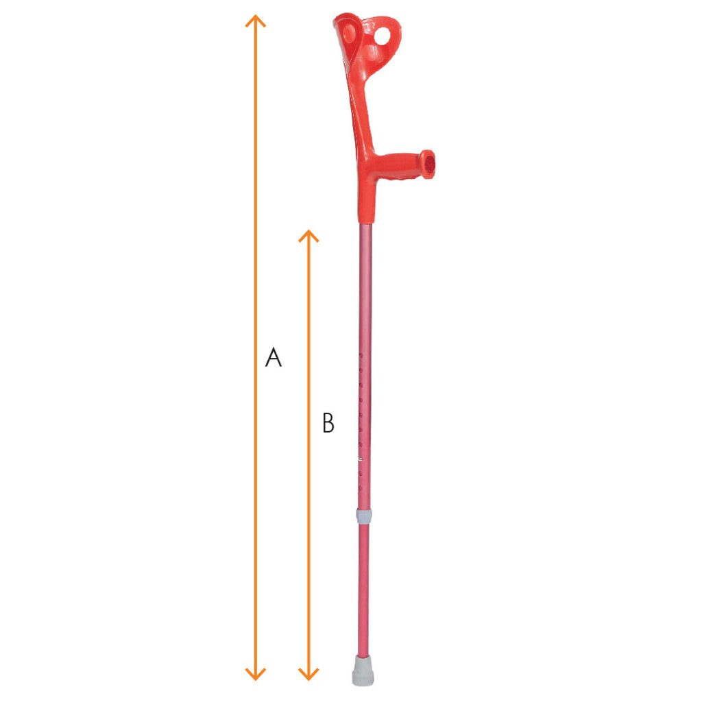 Forearm Crutch, Magenta, Fixed Handle