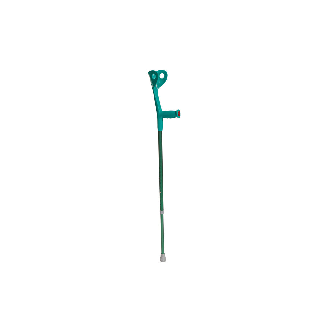 Forearm Crutch, Green, Fixed Handle
