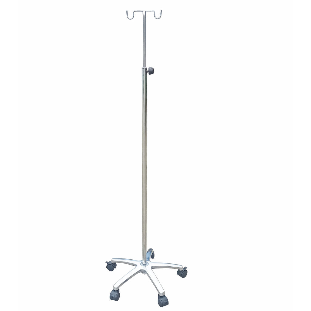 I.V Stand with 2 Hangers & Aluminum Base