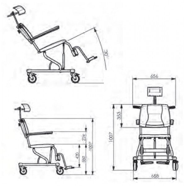 Lopital Nemo Shower And Toilet Chair With Tilt