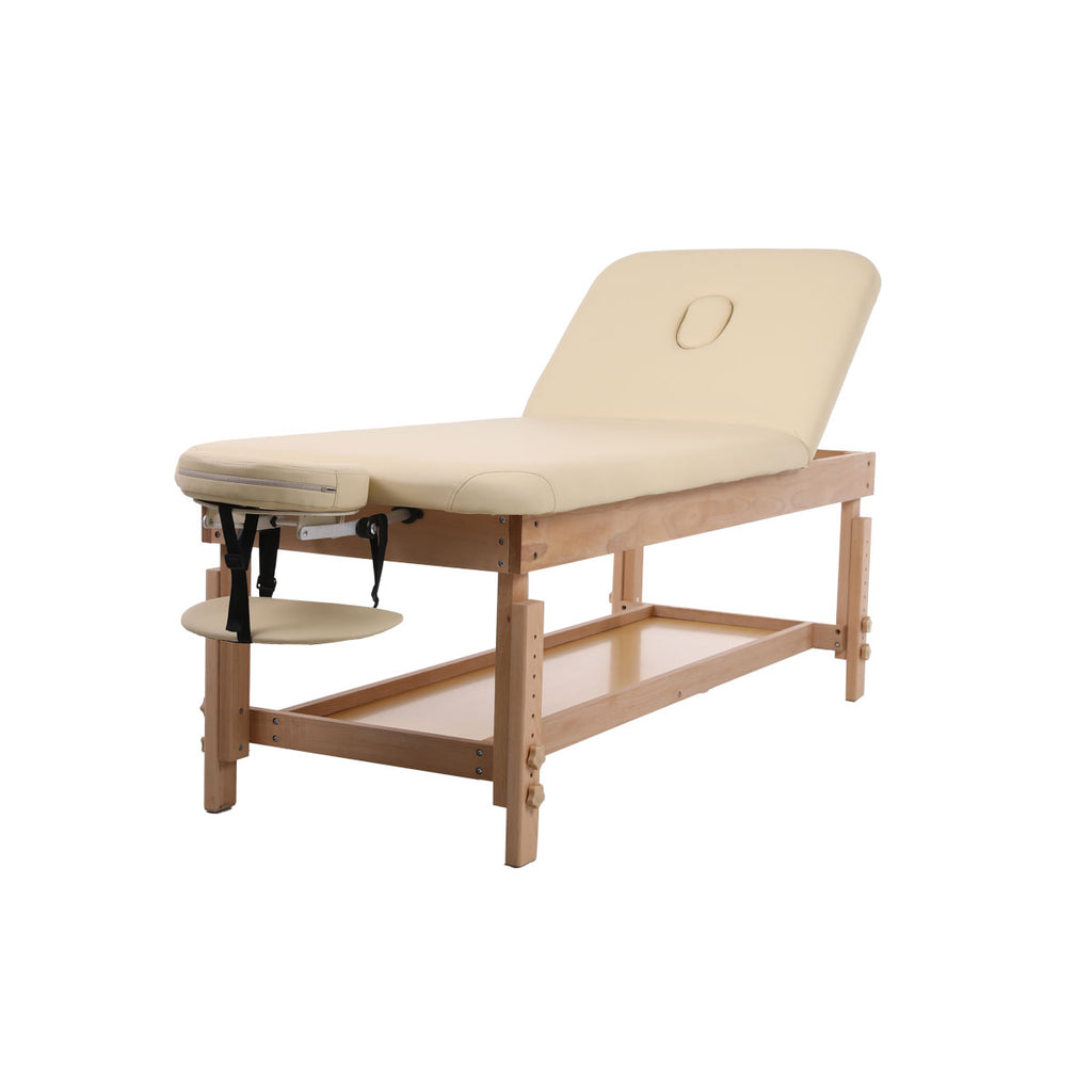 Wooden Bed - Beige (W70)