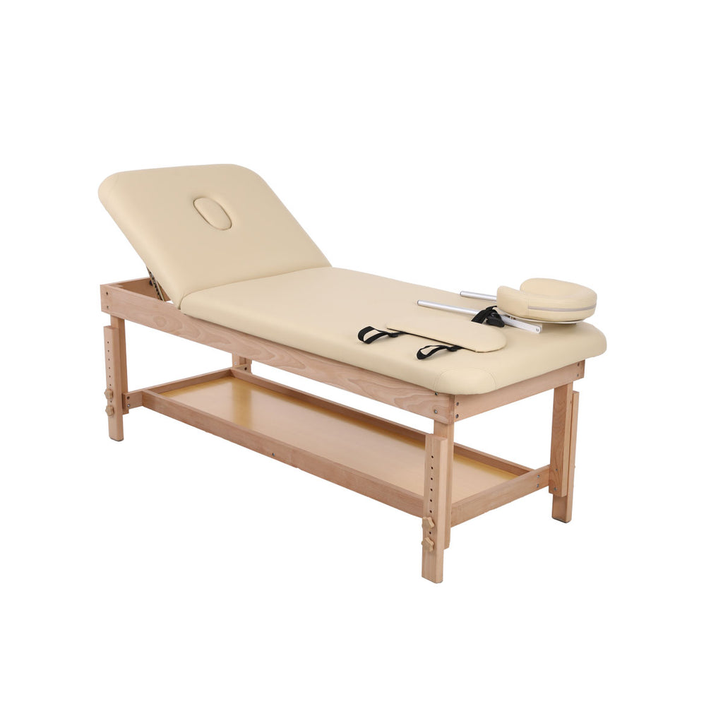 Wooden Bed - Beige (W70)