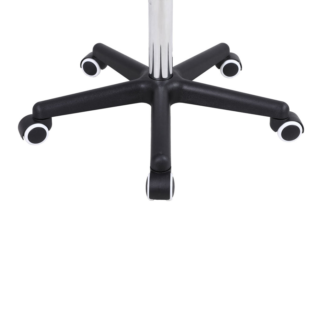Height Adjustable Stool with Wheels - Black