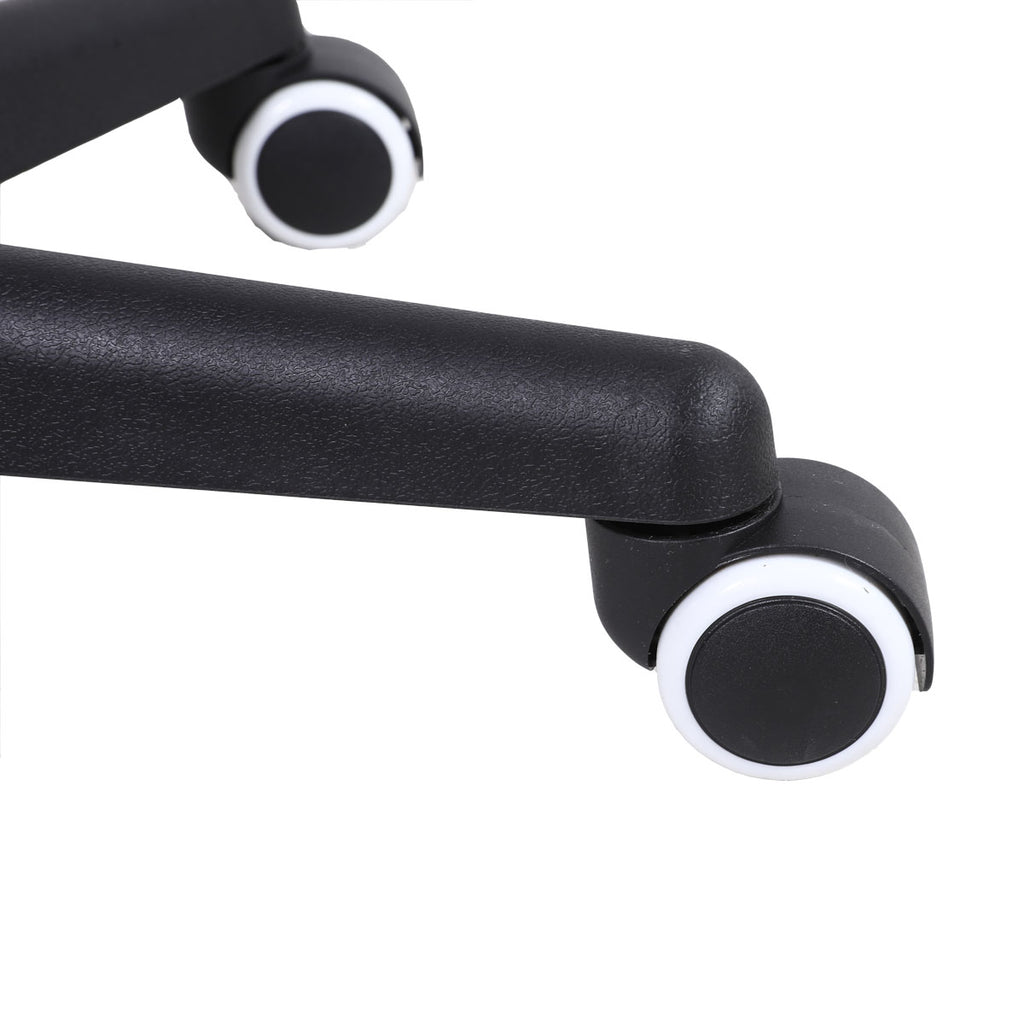 Height Adjustable Stool with Wheels - Black