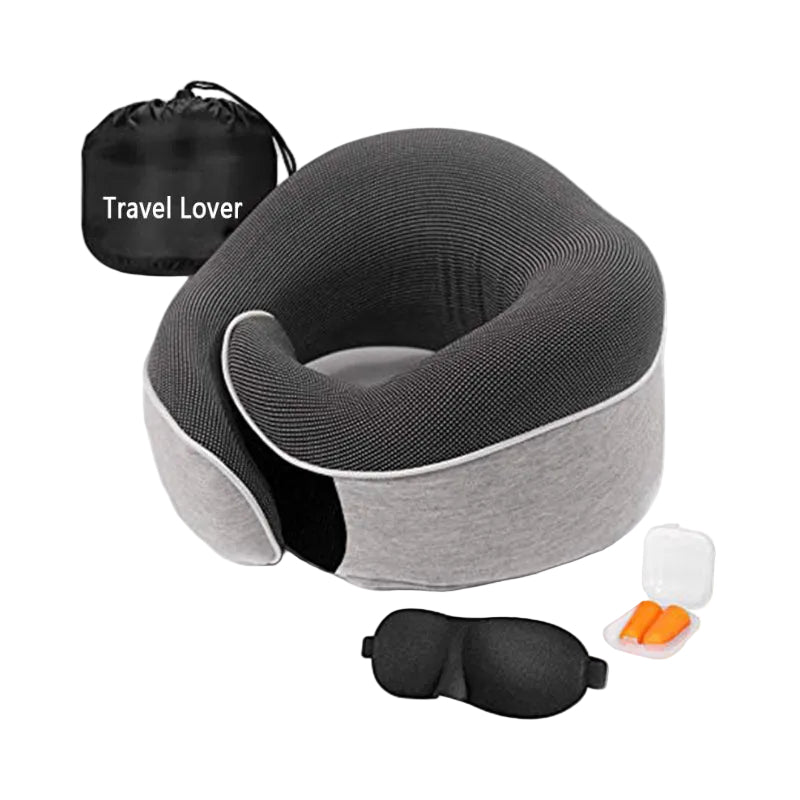 Memory foam travel neck pillow with 360° support