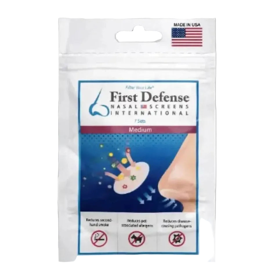 First Defense nasal screen packaging on a white background