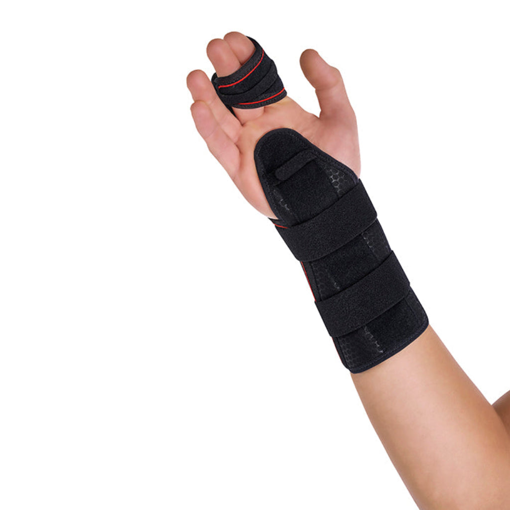 SEMI-RIGID WRIST SUPPORT WITH PALMAR/DORSAL SPLINTS