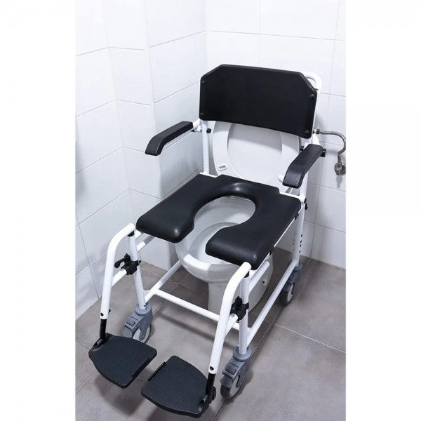 KMINA Shower And Toilet Chair With Small Wheels
