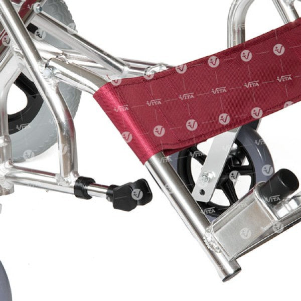 Aluminium transport wheelchair ALU, folded