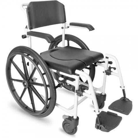 Kmina Self-Propelled Shower And Toilet Chair With Large Wheels