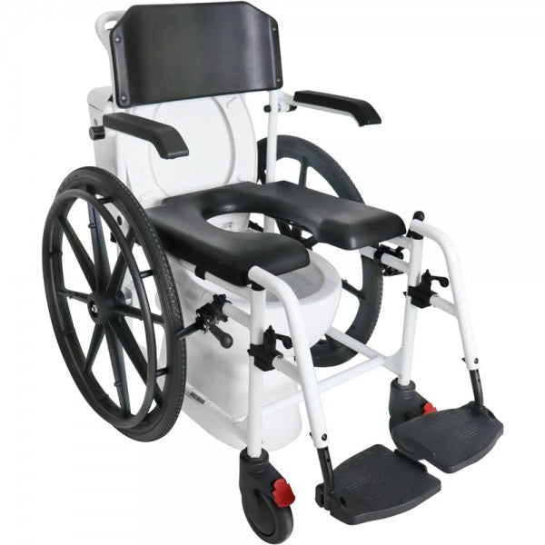 KMINA Self-Propelled Shower And Toilet Chair With Large Wheels