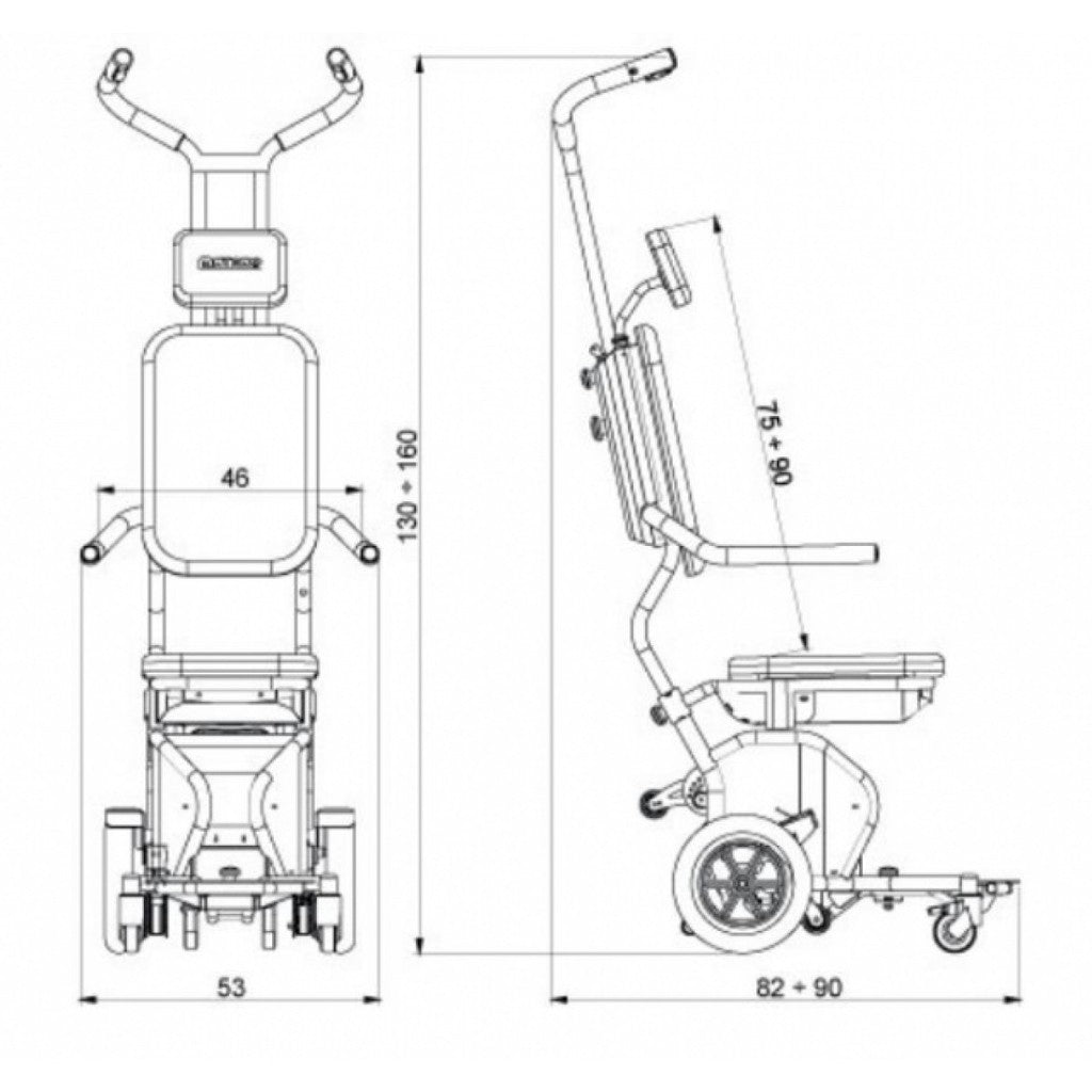Antano LG 2020 Stair Climber With Seat – dimensions
