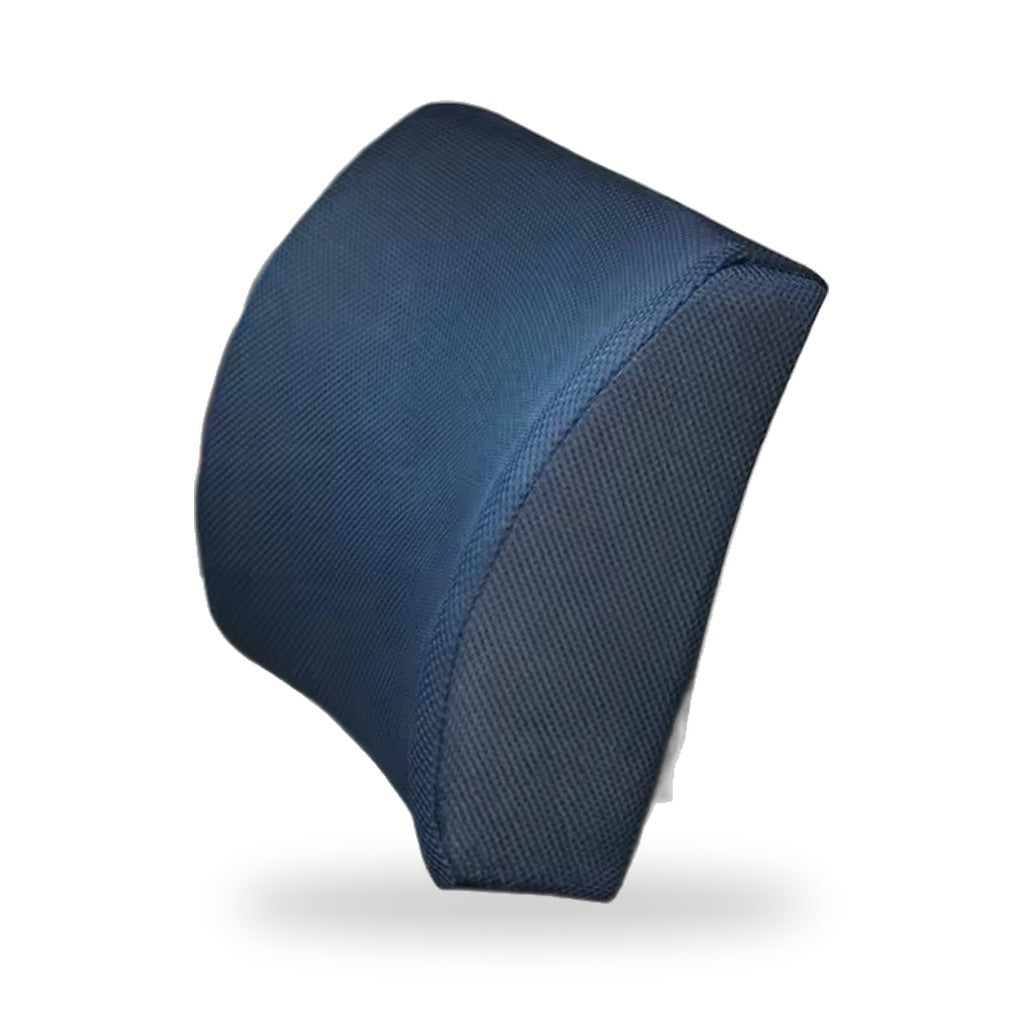 Blue memory foam lumbar back support cushion