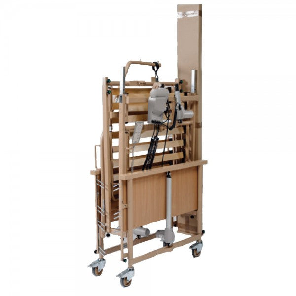 Burmeier Allura Mighty heavy-duty care bed, wooden finish