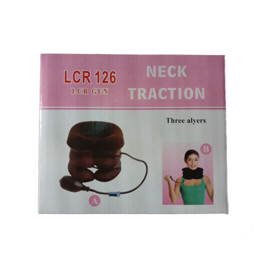 Inflatable neck collar with hand pump