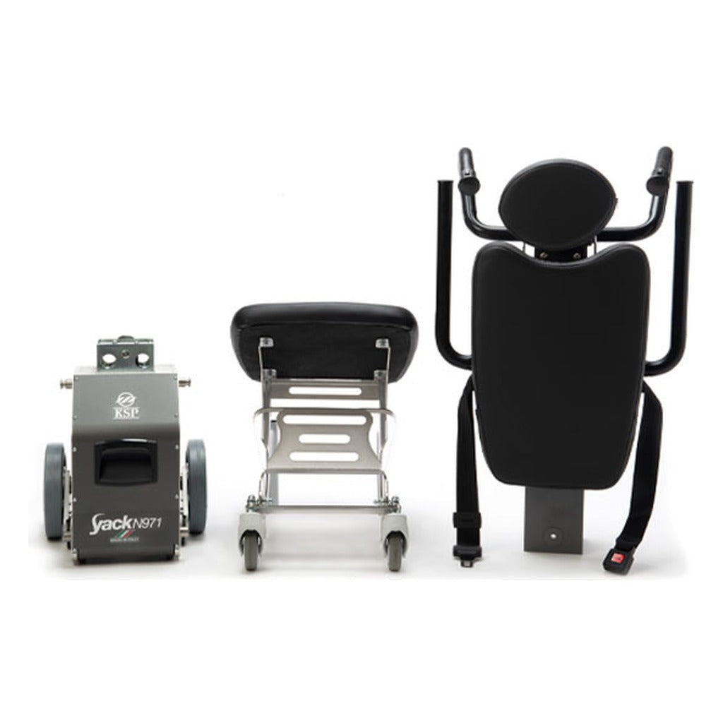 KSP Yack stair climber dismantled into body, seat and backrest for transport