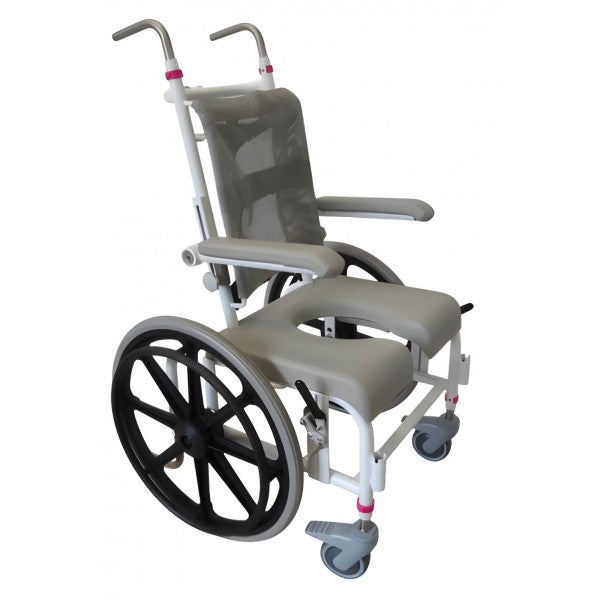 HMN M2 Mini Self-Propelled Shower And Toilet Chair With 20" Wheels