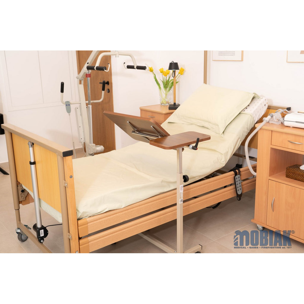 Bedside Cabinet, Wooden, with Pull-Out Table (Hospital Use)