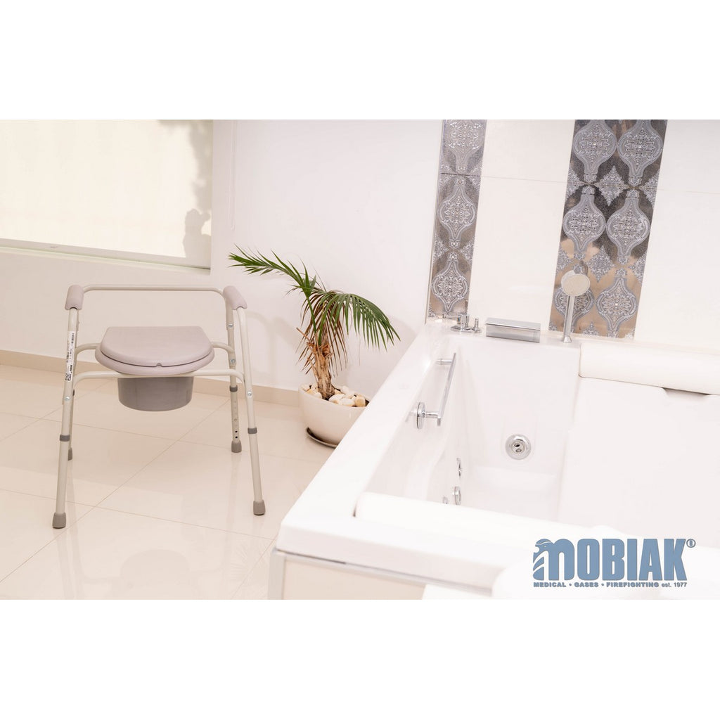 Fixed Commode Chair Beige