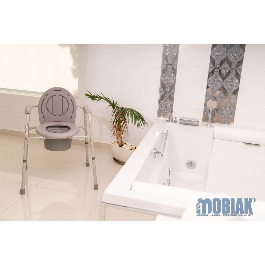 Fixed Commode Chair Beige