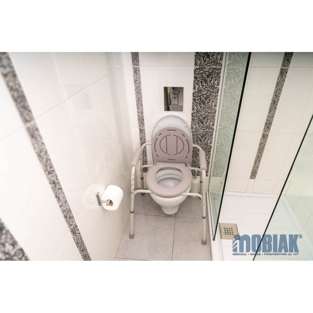 Fixed Commode Chair Beige