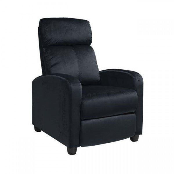 Porter Reclining Armchair Black Velour