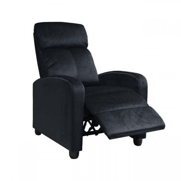 Porter Reclining Armchair Black Velour
