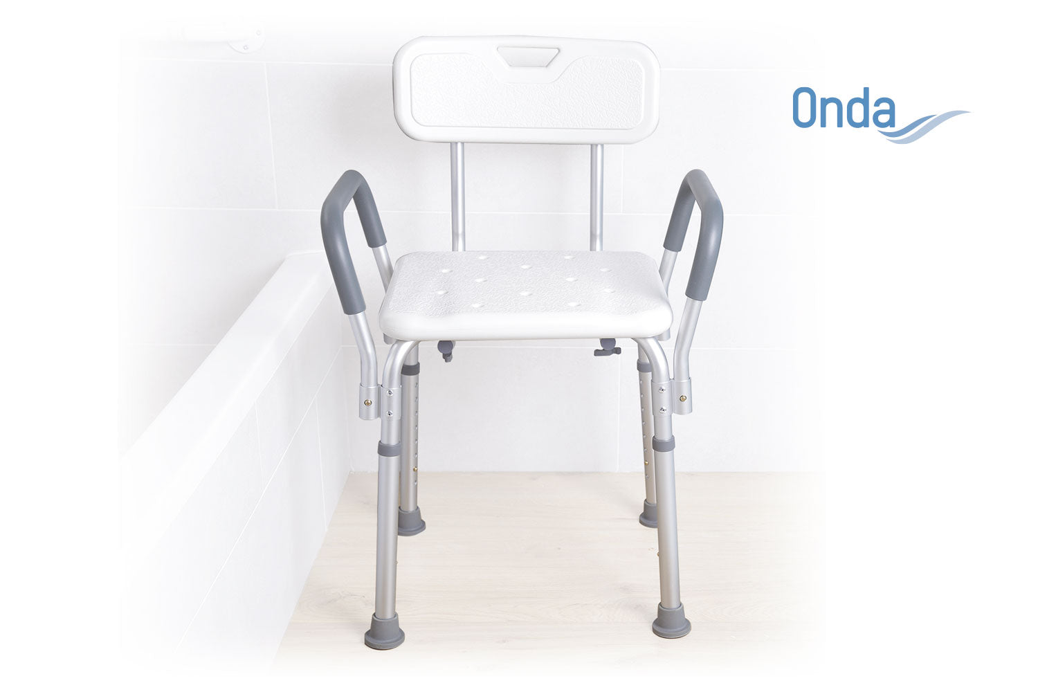 SHOWER CHAIR WITH BACKREST AND ARMRESTS