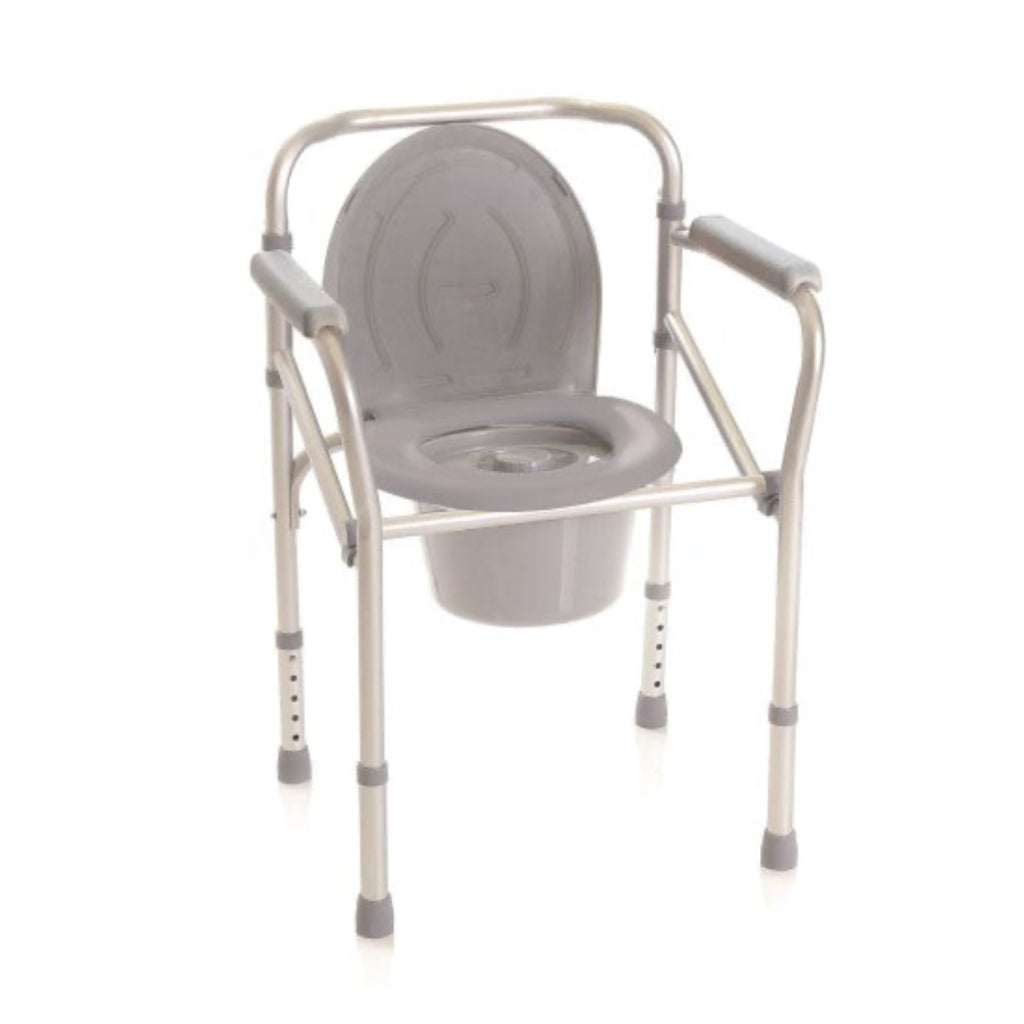 COMMODE CHAIR - ANODIZED ALUMINIUM 4 IN 1